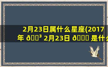 2月23日属什么星座(2017年 🌳 2月23日 🍁 是什么星座)